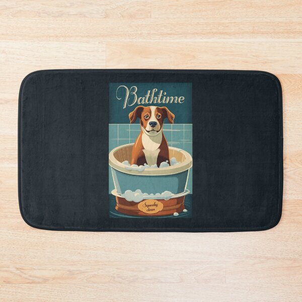 Item preview, Bathtime dog retro (#06) [Create a set!] designed and sold by SolidEarthArt.