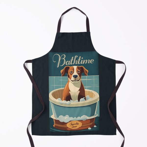 Item preview, Bathtime dog retro (#06) [Create a set!] designed and sold by SolidEarthArt.