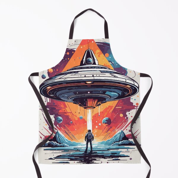 Item preview, First contact, astronaut and spacecraft designed and sold by InkElemental.