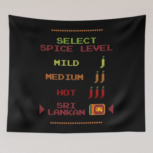 Item preview, Spice Level Mild Medium Hot Sri Lankan Retro Video Game designed and sold by Legit Hooligan.
