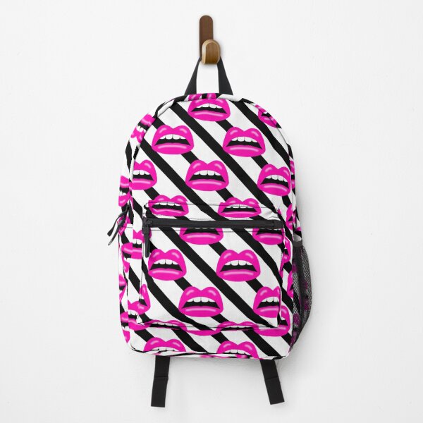 Item preview, Pink lips and diagonal pattern designed and sold by NAGNE.