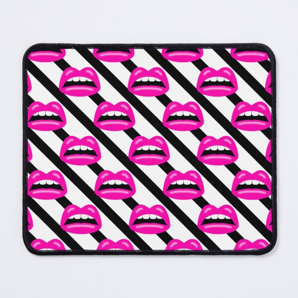 Item preview, Pink lips and diagonal pattern designed and sold by NAGNE.