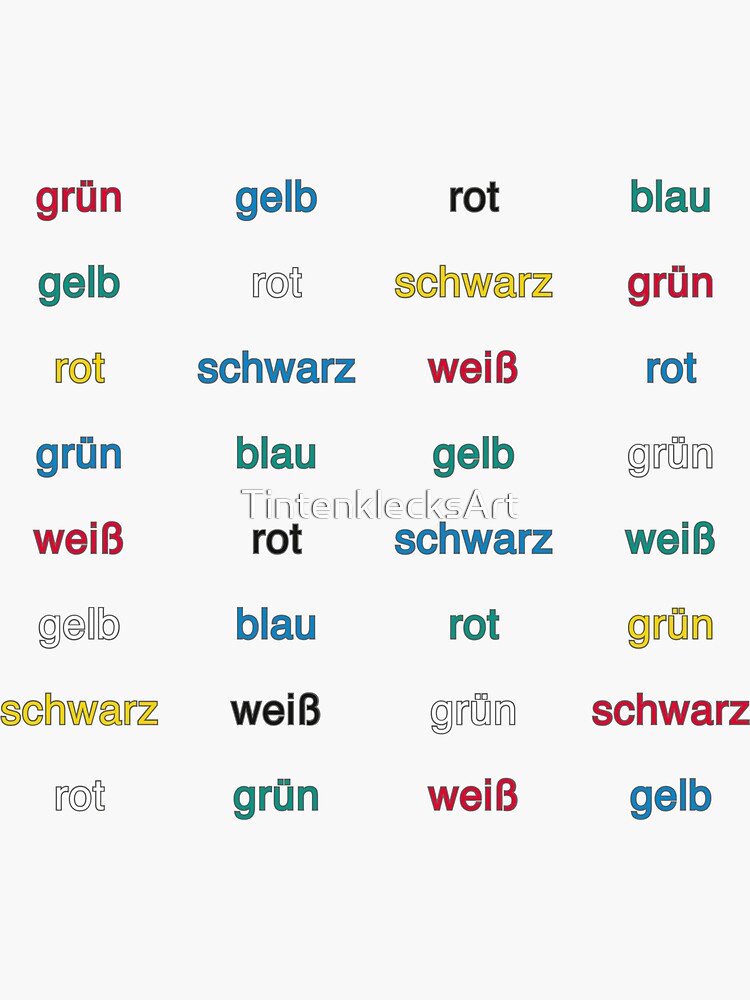 Stroop Effekt deutsch von TintenklecksArt