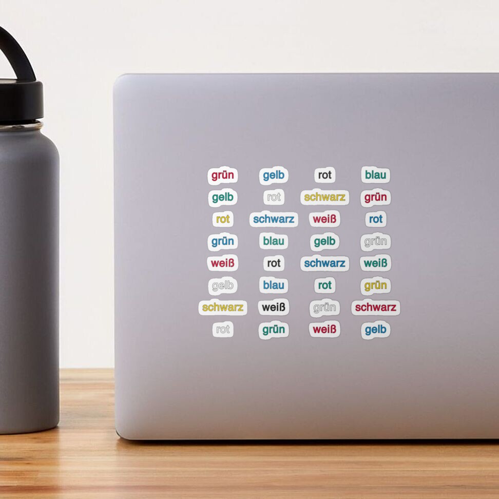 Stroop Effekt deutsch Sticker