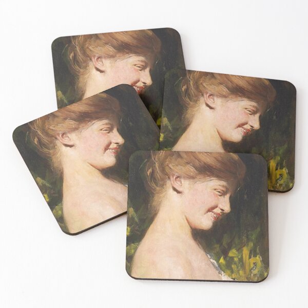 Item preview, Laughing Blond Beauty with Bared Shoulder - Léon François Comerre designed and sold by tvdlovership.