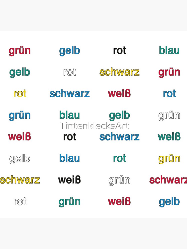 Stroop Effekt deutsch von TintenklecksArt