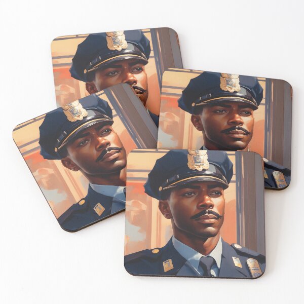 Item preview, Moustached Police Officer  designed and sold by designsbyflo.