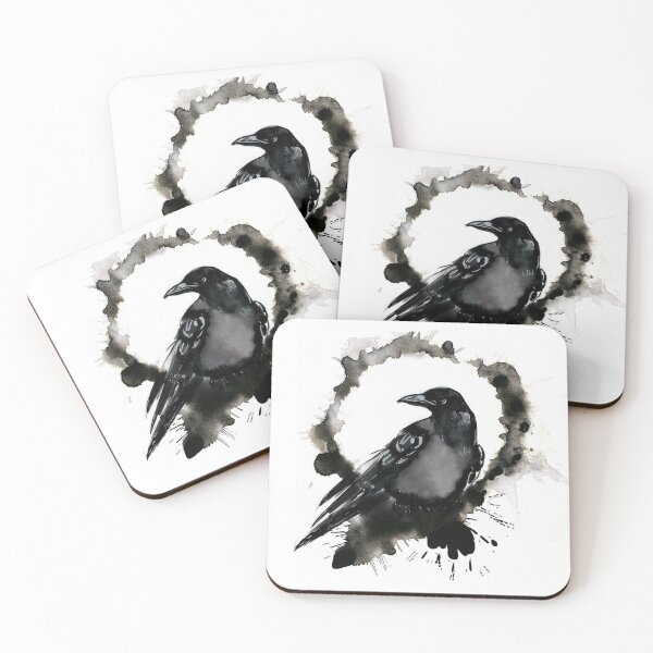 Item preview, Ink-Stained Elegance: Crow Amidst the Blots designed and sold by ReplyGirl.