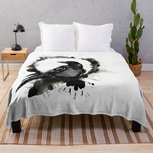 Item preview, Ink-Stained Elegance: Crow Amidst the Blots designed and sold by ReplyGirl.