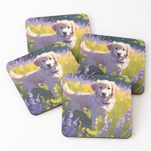 Item preview, Golden Retriever in Lavender designed and sold by designsbyflo.