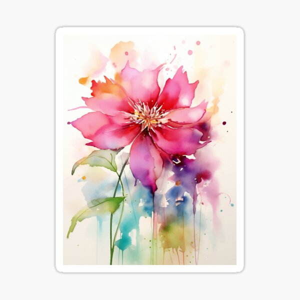 Floral loose watercolor - Canvas Print – Art Dream Studio