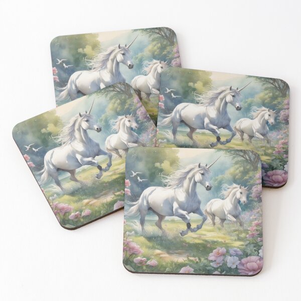 Item preview, Unicorns Galloping through a Meadow designed and sold by ArtbyAdrian.