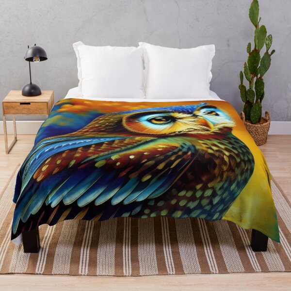 Item preview, Colourful Owl, Ai Generated Art designed and sold by ACC .