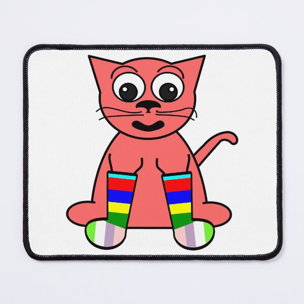 Item preview, Colorful Cartoon Cat in Rainbow Socks designed and sold by thespecialtyhub.
