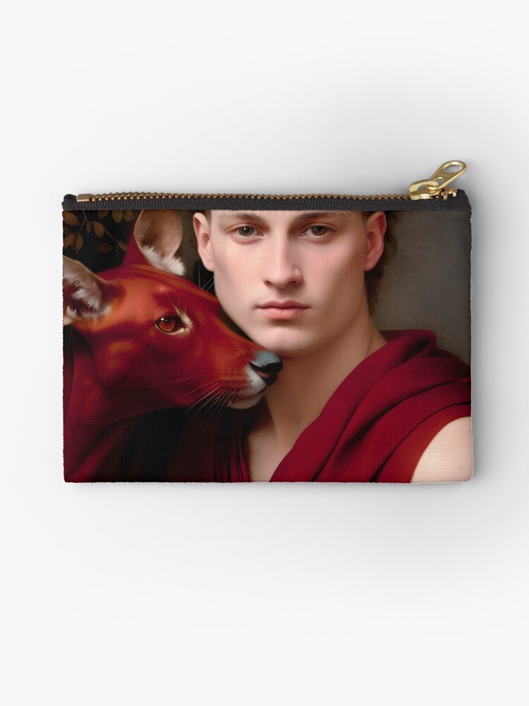 Thumbnail 1 of 4, Zipper Pouch, mAN with hYENA designed and sold by CONSTNTBLVR.
