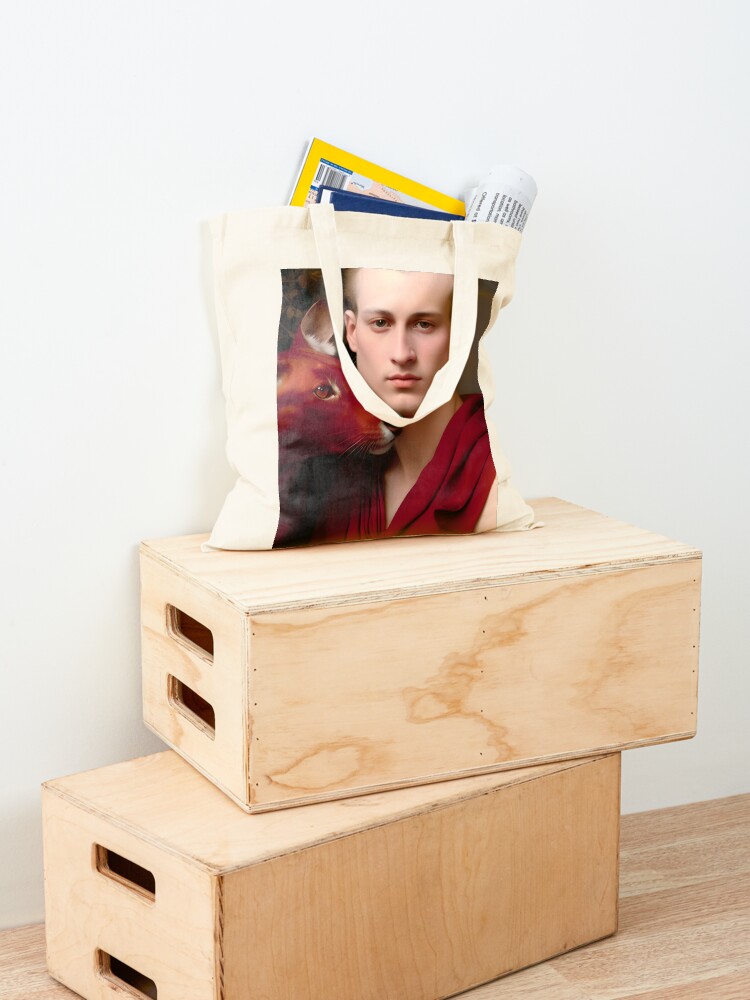 Thumbnail 4 of 5, Tote Bag, mAN with hYENA designed and sold by CONSTNTBLVR.
