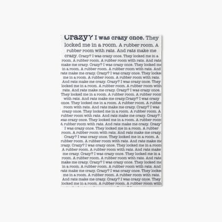 crazy I was crazy once Art Board Print for Sale by Punkydudesters