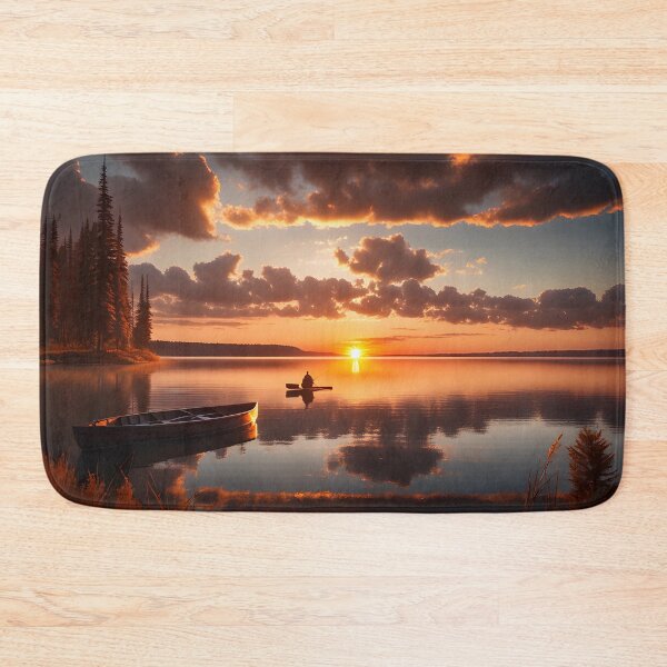Item preview, sunset over the lake designed and sold by ARabbitHole.