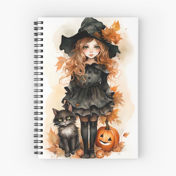 Item preview, Little witch and a cat 3 designed and sold by Red Witch Art.
