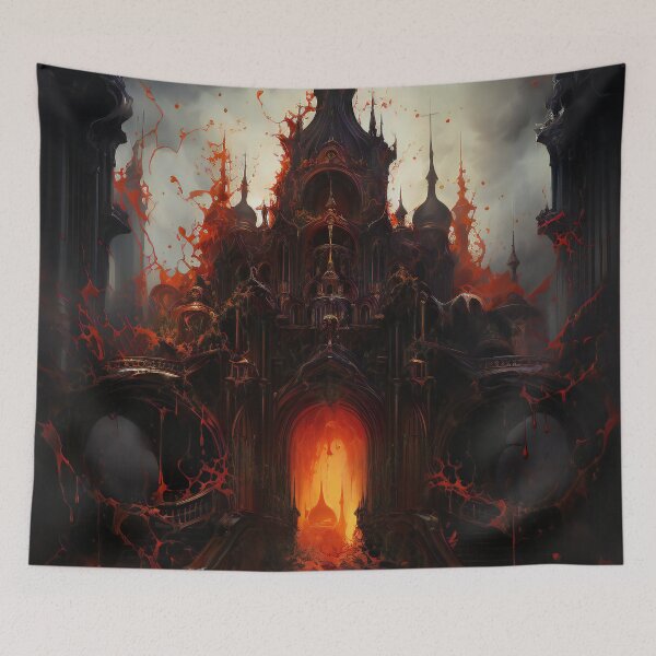 Item preview, Temple of Hell 2 designed and sold by Red Witch Art.