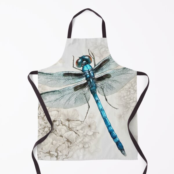 Item preview, Blue Dragonfly On A White Floral Background designed and sold by taiche.
