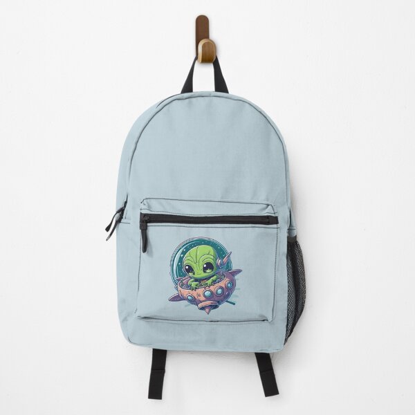 Item preview, Cute alien comes out of his spaceship on Earth designed and sold by davidbomel-Art.