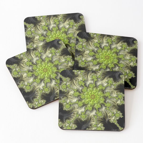 Item preview, Green Black Fractals | Abstract Fractal Art designed and sold by Dr-Pen.