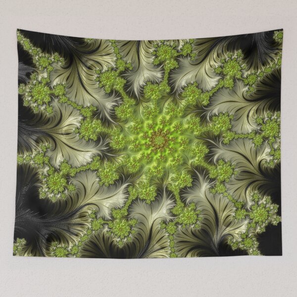 Item preview, Green Black Fractals | Abstract Fractal Art designed and sold by Dr-Pen.