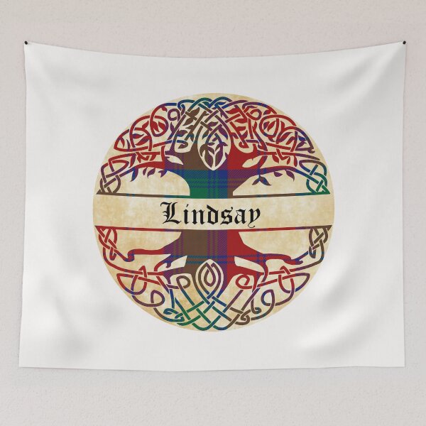 Item preview, Lindsay Tree of Life Clan Scottish Surname tartan designed and sold by BagTown Clans.