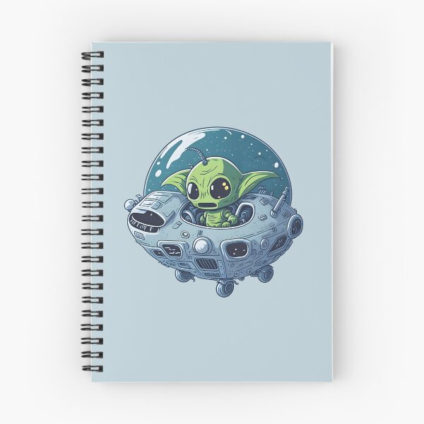 Item preview, Cute alien comes out of his spaceship on Earth designed and sold by davidbomel-Art.