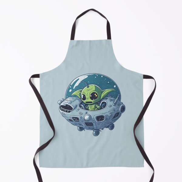 Item preview, Cute alien comes out of his spaceship on Earth designed and sold by davidbomel-Art.