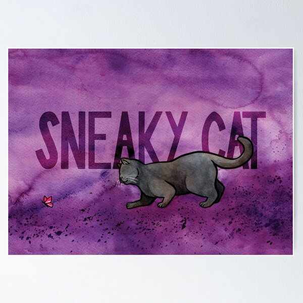 Sneaky Cat Poster