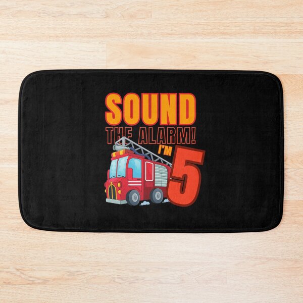 Item preview, Sound The Alarm I'm 5 Birthday Boy Firefighter 5 Year Old  designed and sold by Mixture-DESIGN.