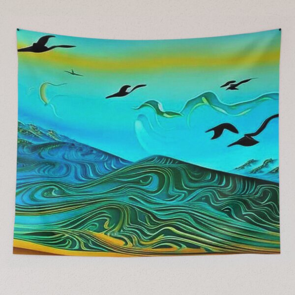 Item preview, Migrating Black Cranes designed and sold by George Hutton Hunter.