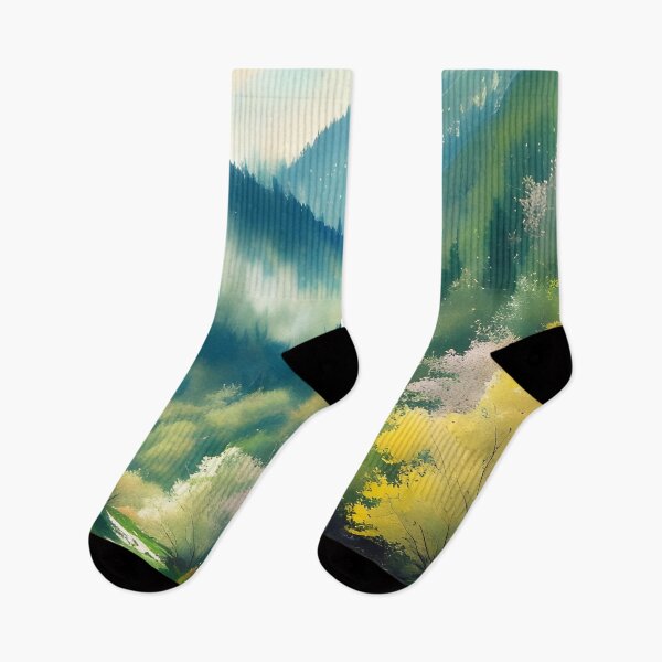 Item preview, Watercolor Mountain Landscape - Impressionism and Chinese painting designed and sold by joejiing.