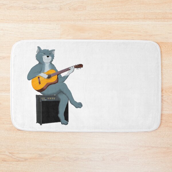 Item preview, SORRY I'M LATE - CAT PLAYING ACOUSTIC GUITAR designed and sold by Danicus666.