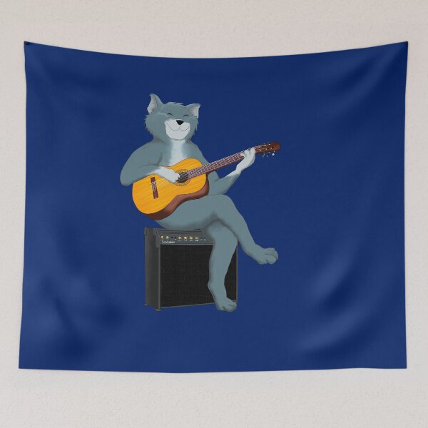 Item preview, SORRY I'M LATE - CAT PLAYING ACOUSTIC GUITAR designed and sold by Danicus666.