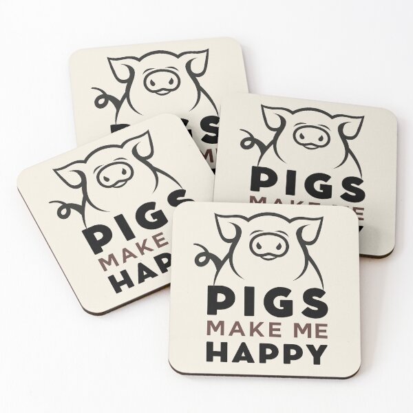 Item preview, Funny pig for pig lovers - "Pigs make me happy" designed and sold by AngelikaC04.