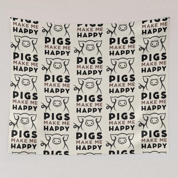 Item preview, Funny pig for pig lovers - "Pigs make me happy" designed and sold by AngelikaC04.