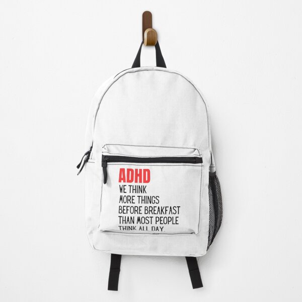 Item preview, ADHD, We Think More Things Before Breakfast Than Most People Think All Day. designed and sold by StickerSparkle.