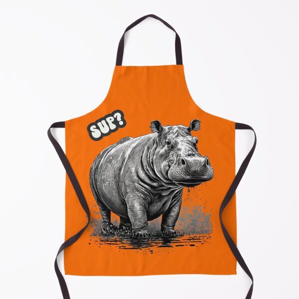 Aperçu de l'œuvre Hippopotame Hippo - Cadeau pour les amoureux des animaux créée et vendue par InkyGenies.