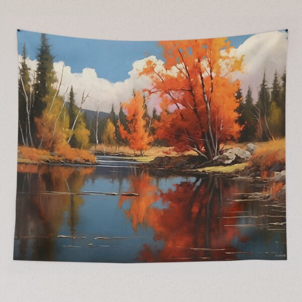 Item preview, Colorful Autumn Scene 1 designed and sold by Red Witch Art.