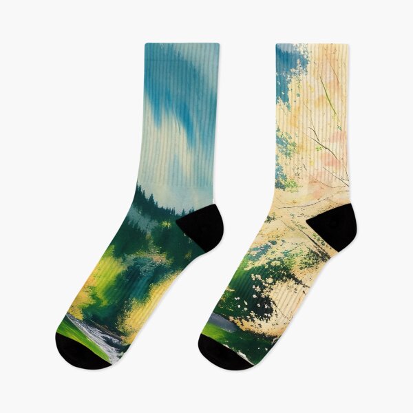 Item preview,  Watercolor Mountain Landscape - Impressionism and Chinese painting designed and sold by joejiing.