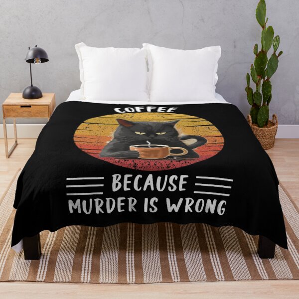 Item preview, Coffee because murder is wrong designed and sold by SunnyFunnyArt.