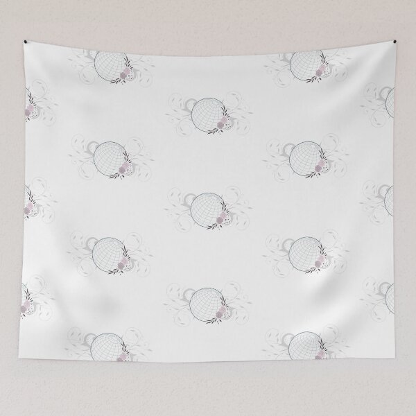 Item preview, planet earth with botanical wreath designed and sold by bc21design.