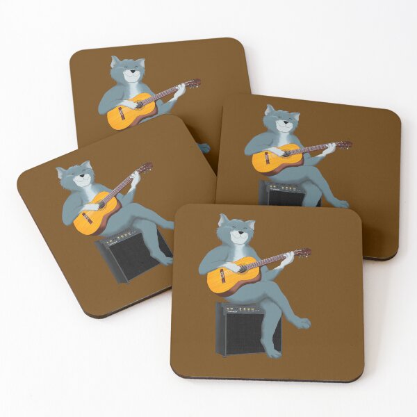 Item preview, SORRY I'M LATE - CAT PLAYING ACOUSTIC GUITAR designed and sold by Danicus666.