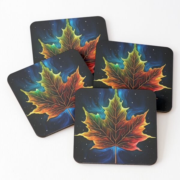 Item preview, Northern Lights in a Maple Leaf designed and sold by Myra365Art.