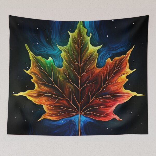 Item preview, Northern Lights in a Maple Leaf designed and sold by Myra365Art.