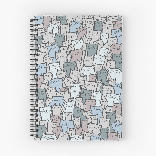 Item preview, A sea of cats (cool colors) designed and sold by Atelier Eyeling.