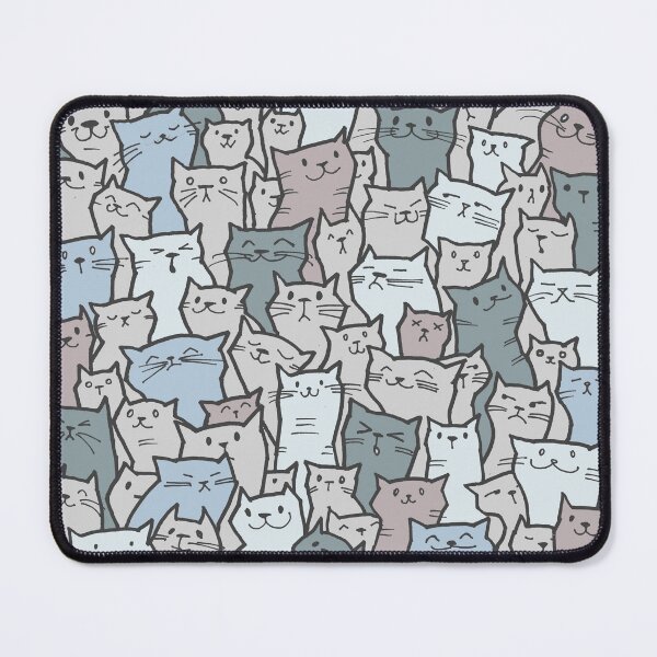Item preview, A sea of cats (cool colors) designed and sold by Atelier Eyeling.
